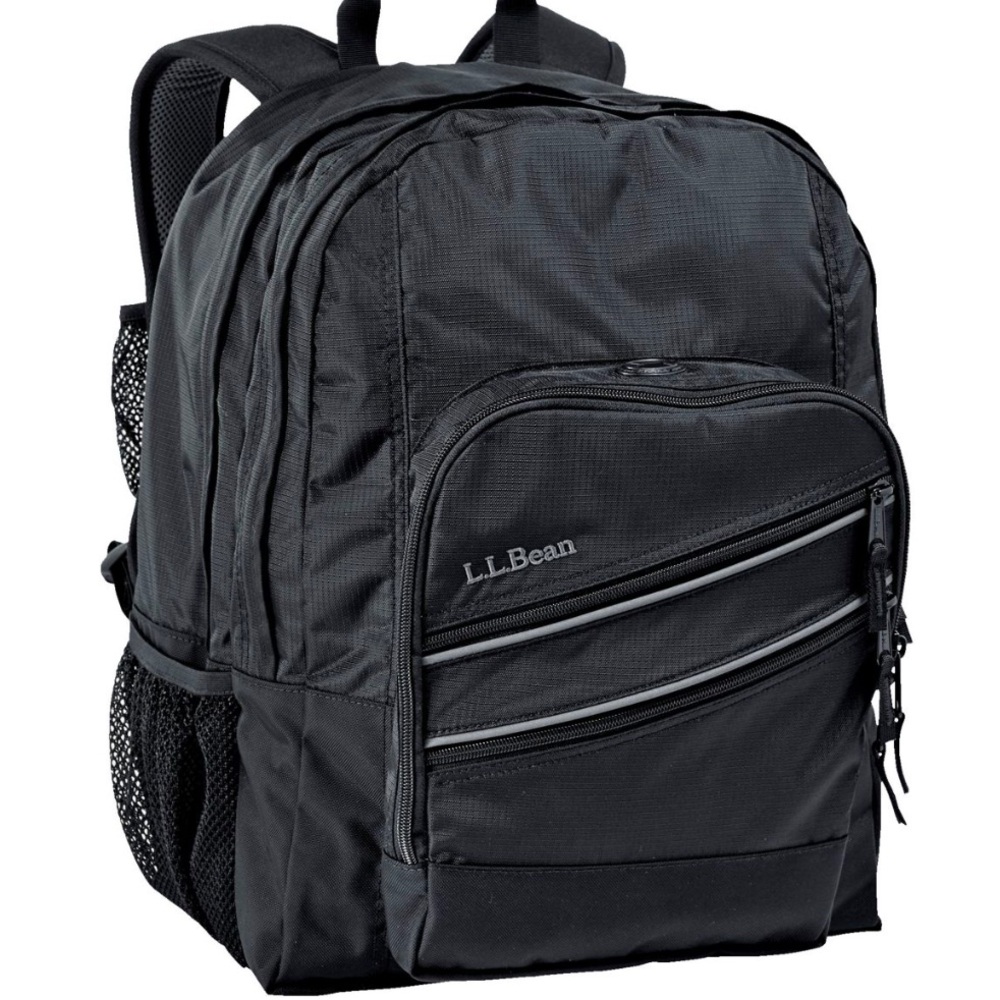LL Bean Super Deluxe Backpack Black barely used